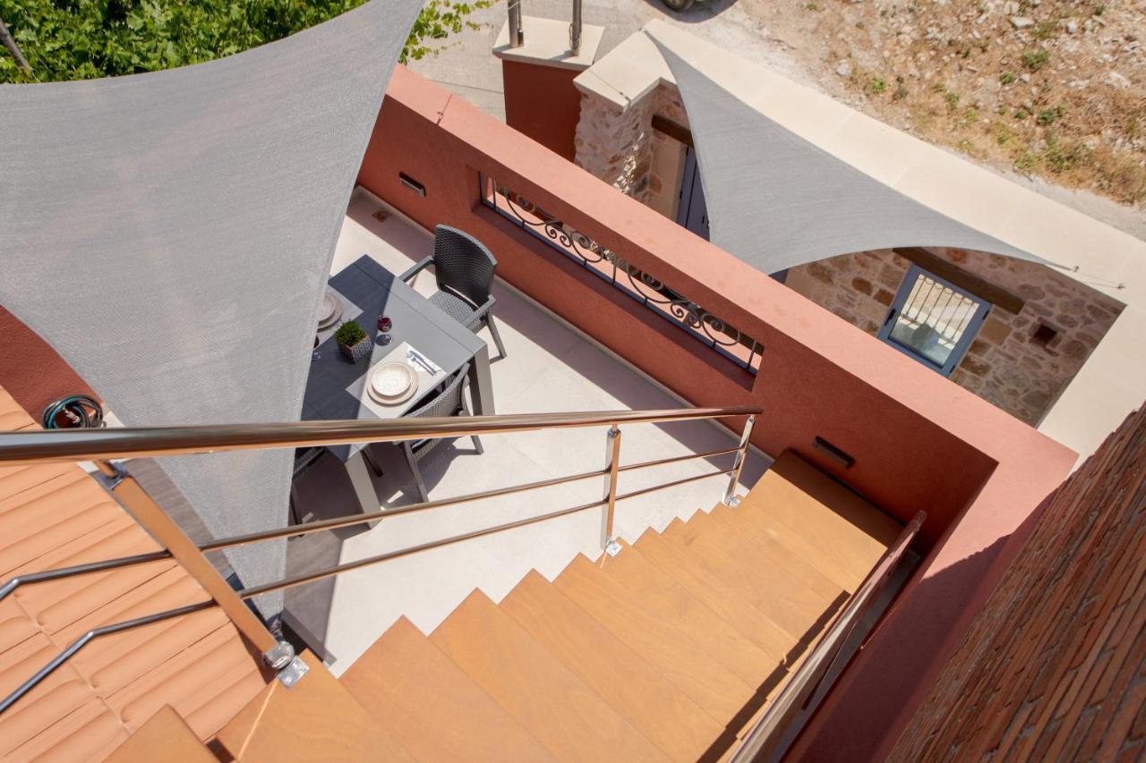 Mouse House With Sea View And Mini Pool Villa Platanias  Bagian luar foto