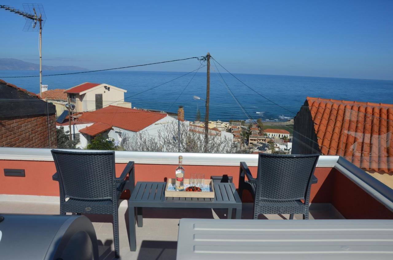 Mouse House With Sea View And Mini Pool Villa Platanias  Bagian luar foto
