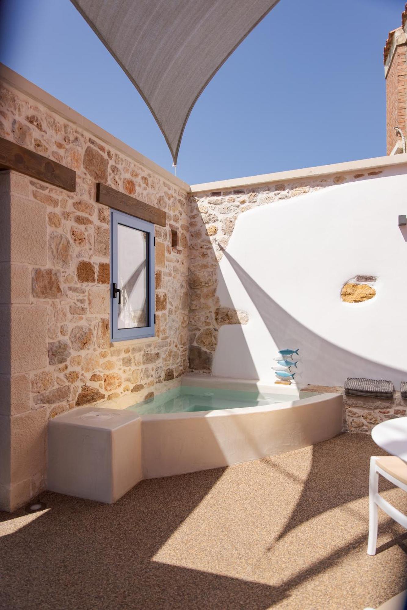 Mouse House With Sea View And Mini Pool Villa Platanias  Bagian luar foto