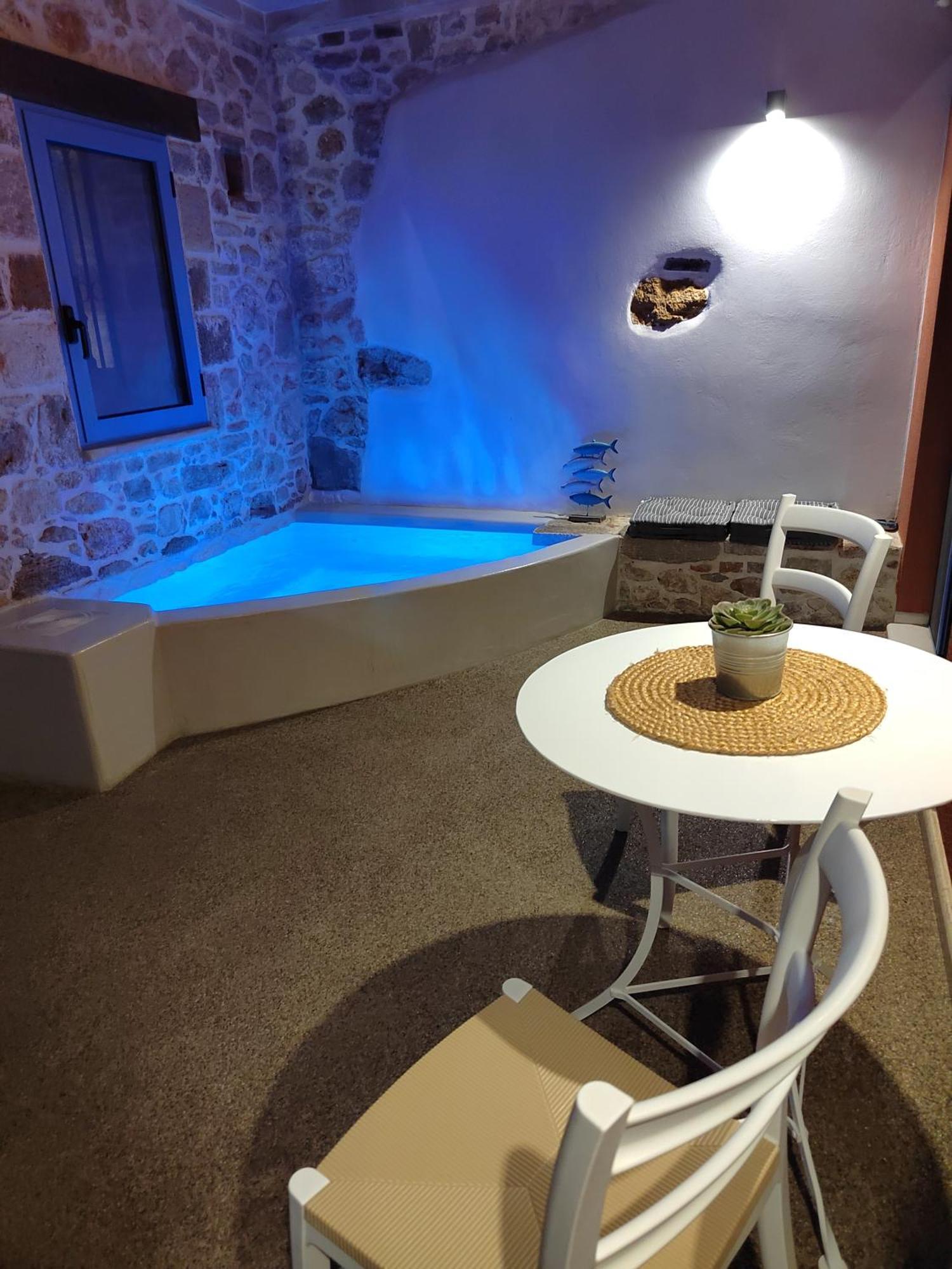 Mouse House With Sea View And Mini Pool Villa Platanias  Bagian luar foto